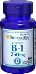 Вітамін B-1 250 мг Puritan's Pride (Vitamin B-1) 100 таблеток