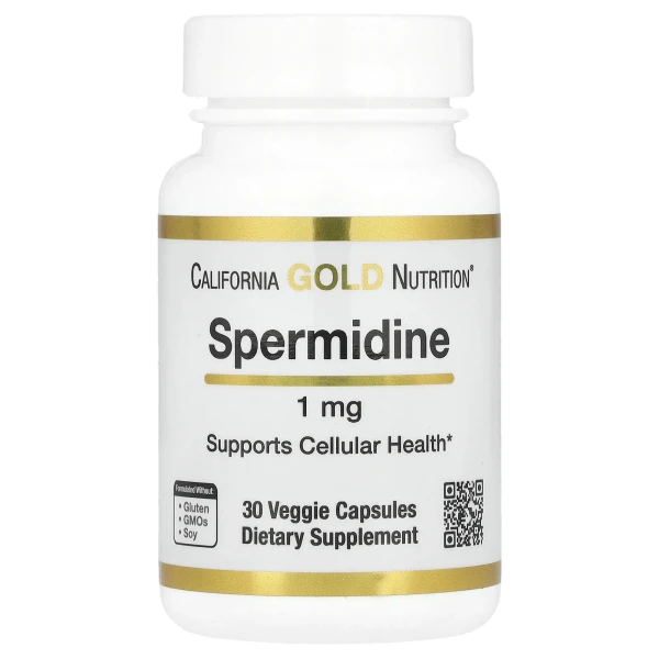 Спермидин с экстрактом зародышей риса California Gold Nutrition (Spermidine) 1 мг 30 капсул
