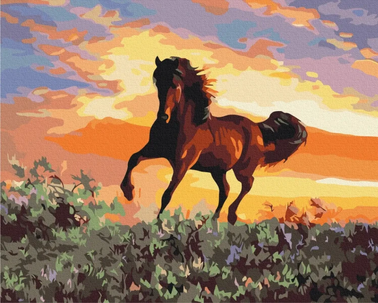 Картина за номерами Кінь  Brushme 48x60
