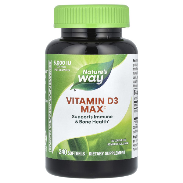 Вітамін Д3 екстра сильний Nature's Way (Vitamin D3 max) 5000 МО 240 капсул