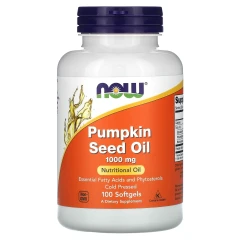 Тыквенное масло Now Foods (Pumpkin Seed Oil) 1000 мг 100 капсул
