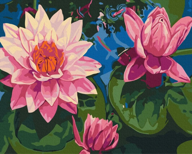Картина за номерами Водяне латаття  Brushme 48x60
