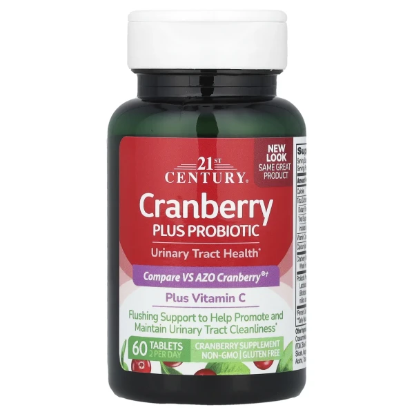 Журавлина з пробіотиками 21st Century (Cranberry Plus Probiotics) 60 таблеток