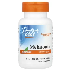 Мелатонин Doctor's Best (Melatonin) со вкусом мяты 5 мг 120 жевательных таблеток