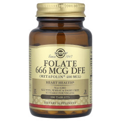Фолат Solgar (Folate as metafolin) 666 мкг DFE 100 таблеток
