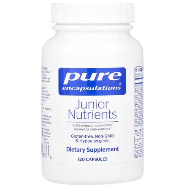 Мультивитамины и минералы для детей Pure Encapsulations (Junior Nutrients) без железа от 4 лет 120 капсул