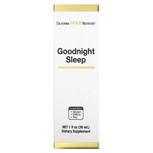 Средство для спокойного сна California Gold Nutrition (Goodnight Sleep) 30 мл со смесью молочного овса, зверобоя, шлемника и пассифлоры