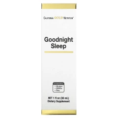 Засіб для спокійного сну California Gold Nutrition (Goodnight Sleep) 30 мл із сумішшю молочного вівса, звіробою, шоломниці й пасифлори