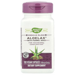 Алоелакс з насінням фенхелю Nature's Way (Aloelax with fennel seed) 340 мг 100 капсул