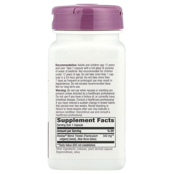 Алоелакс з насінням фенхелю Nature's Way (Aloelax with fennel seed) 340 мг 100 капсул