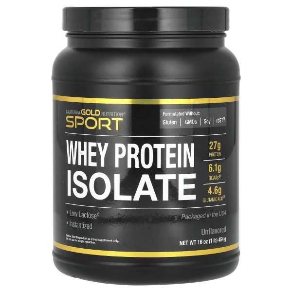 Изолят сывороточного протеина California Gold Nutrition (Whey Protein Isolate) 454 г