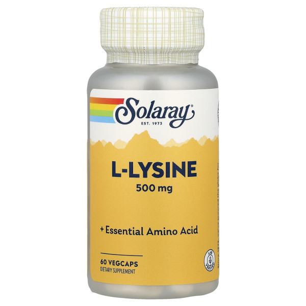 Лізин Solaray (L-Lysine) 500 мг 60 капсул