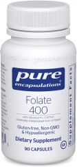 Фолат Pure Encapsulations (Folate) з метилфолатом L-5-MTHF 400 мкг 90 капсул для підтримки здоров'я серцево-судинної, клітинної та нервової систем