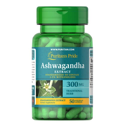 Ашваганда 300 мг Puritan's Pride (Ashwagandha) 50 капсул