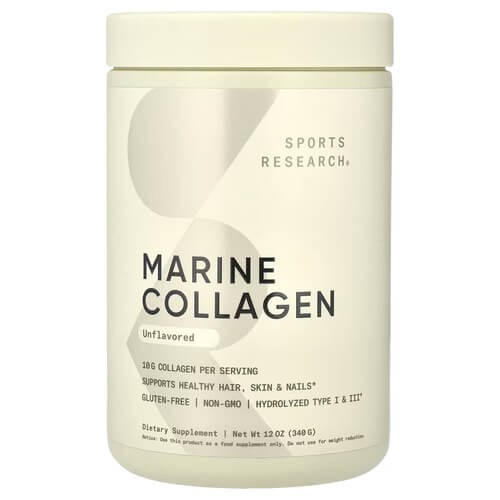 Морские коллаген пептиды Sports Research (Marine Collagen Peptides) 340 г безвкусно