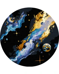 Картина за номерами кругла Космос (Розмір M) Brushme 30 см