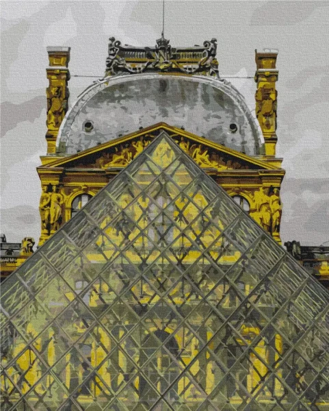 Картина за номерами Піраміда Лувра  Brushme 48x60