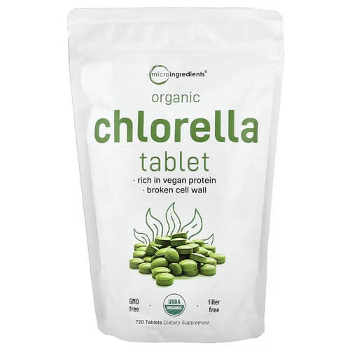 Органічна хлорела Micro Ingredients (Organic Chlorella Tablet) 720 таблеток