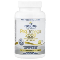 Омега-3 2000 мг Nordic Naturals (ProOmega) 60 рідких капсул зі смаком лимона