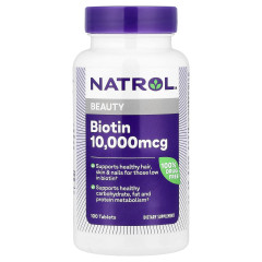 Біотин максимум Natrol (Biotin Maximum Strength) 10000 мкг 100 таблеток