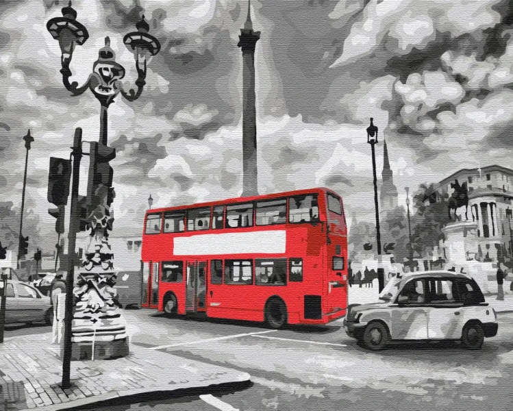 Картина за номерами Автобус в Лондоні  Brushme 40x50
