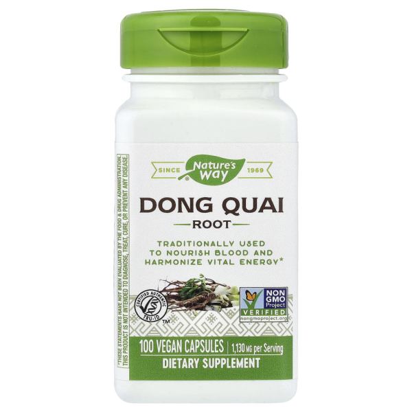 Дудник китайский Nature's Way (Dong Quai root) 1130 мг 100 капсул