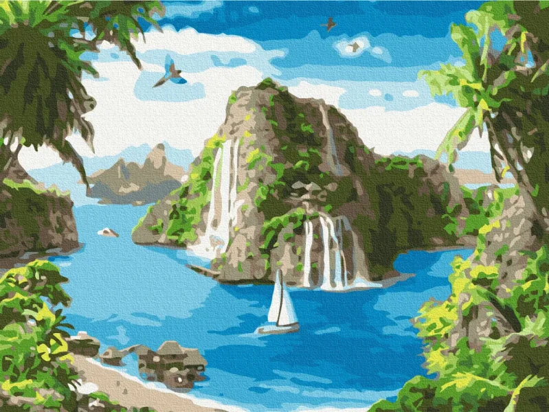 Картина за номерами Тропічна гавань  Brushme 30x40